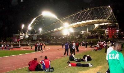 A stadion az melegítőpálya felöl - Doha 09